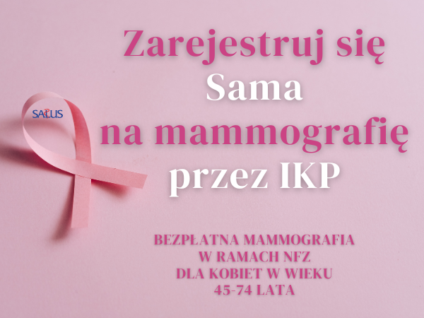 Zarejestruj się sama na mammografię!