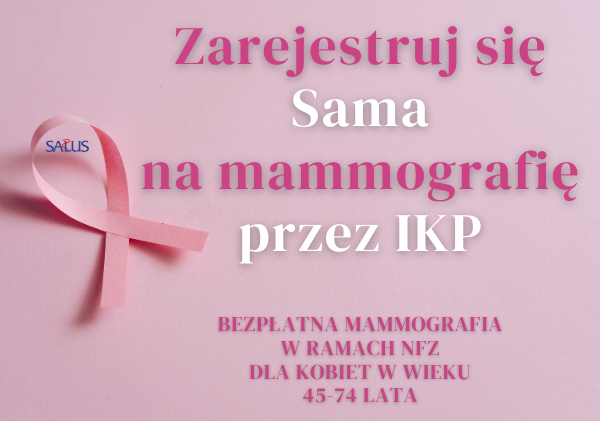 Zarejestruj się sama na mammografię!