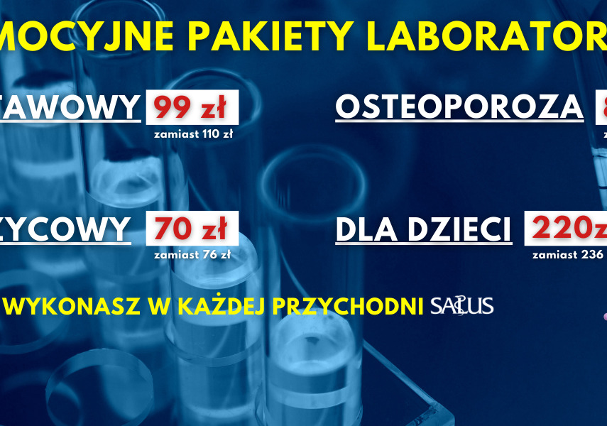 Promocyjne badania laboratoryjne w przychodniach SALUS!